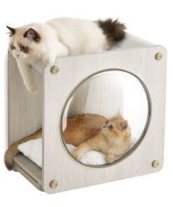 Wall-Mounted Cat Cave with Observation Window