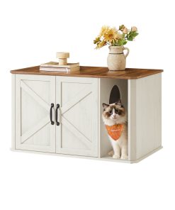 Litter Box Enclosure with Double Doors