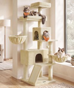 Feandrea Cat Tree. 68.5-in Tall Cat Tower. Multi-Level Condo
