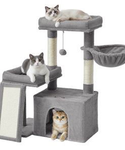 Feandrea Cat Tree. Cat Tower Condo with Scratching Posts and Ramp