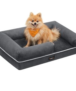 Feandrea Dog Bed. Orthopedic Dog Bed. Medium Dog Bed Waterproof. Removable Washable Cover Dog Sofa with Non-Slip Bottom
