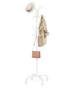 Freestanding Metal Stand with Hanging Hooks and Stable Base