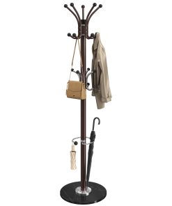 SONGMICS Freestanding Coat Rack. Steel Coat Tree with Marble Base