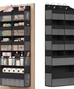 SONGMICS Over-the-Door Organizer. 5 Tier Extra Large of 9 Compartments door storage. extra wide Transparent. Heavy-Duty