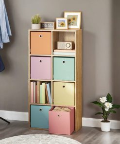 Foldable fabric storage cubes for closet shelf and bedroom