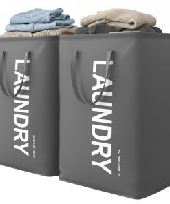 Large collapsible laundry hamper for bedroom or bathroom