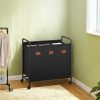 Rolling laundry sorter cart with removable bags for home