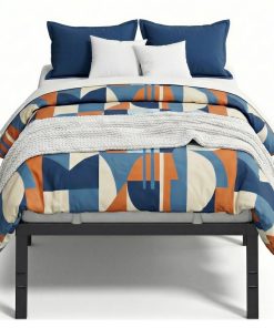 Metal Bed Frame with Under-Bed Storage