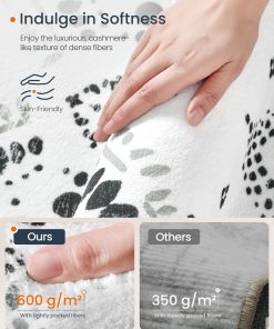 Area rug with non slip design and machine washable