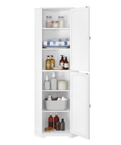 Bathroom Storage Cabinet with 4 Adjustable Shelves