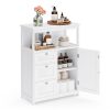 Bathroom Floor Storage Cabinet White