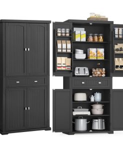 Tall storage cabinet with drawer and adjustable shelves