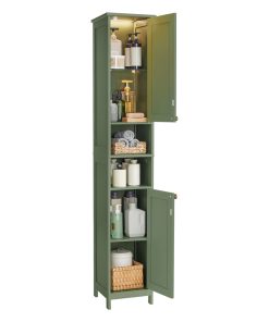 Tall Bathroom Cabinet with Lights