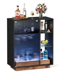 Wine Bar Cabinet with Lights