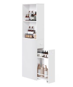 Freestanding Cabinet with Storage Drawers and Adjustable Shelf