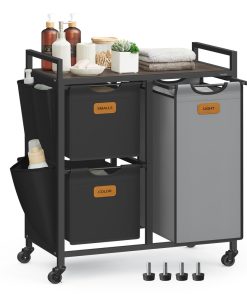 Laundry Hamper with 4 Compartments