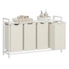 4-Bag Laundry Sorter with Shelf for Easy Laundry Organization