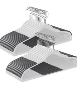 SONGMICS Clothes Hangers. Pack of 30 Plastic Coat Hangers. Space-Saving