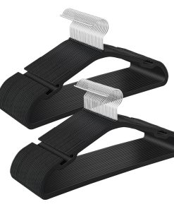 Clothes Hangers 50 Pack with Wide Shoulder Notches