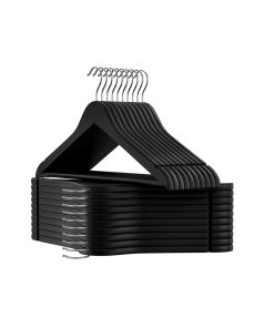 20-Pack Solid Wood Clothes Hangers with Anti-Slip Rubber Coating