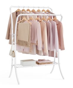 Heavy-Duty Double-Rod Clothes Rack