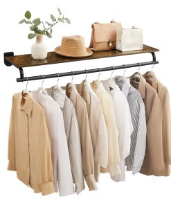 Wall Mounted Clothing Rack. with Hanging Rod