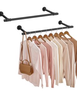 2 Pack Clothes Rack Wall-Mounted