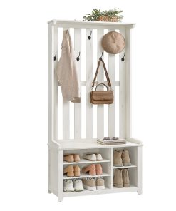 Helan Collection - Hall Tree with Bench and Shoe Storage
