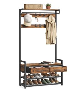 Hall Tree with Bench and Shoe Storage
