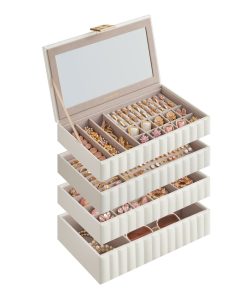 ANAH Collection - Stackable Jewelry Box with Mirror