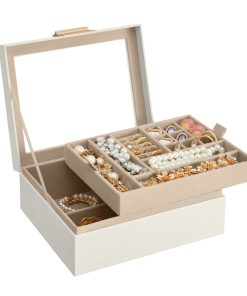 2-Layer Jewelry Box with Removable Tray