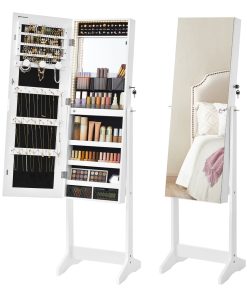 Mirror Jewelry Cabinet with LED Lights
