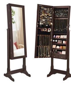 SONGMICS Jewelry Cabinet with 6 LED Lights