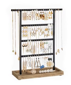 4-Tier Jewelry Stand with Tray