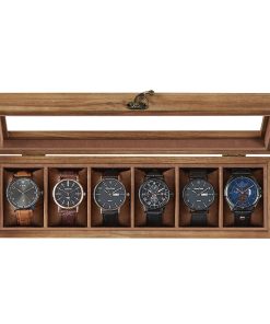Wood Watch Box with Glass Lid