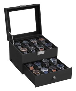 2-Layer Synthetic Leather Watch Box