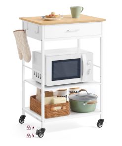 VASAGLE Kitchen Rolling Island. Mobile Kitchen Cart with Storage on Wheels