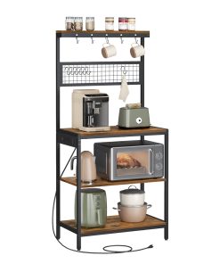 Bakers Rack with Charging Station