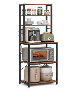 Coffee Bar with 6-Tier Shelves