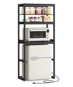 Kitchen Bakers Rack with Power Outlet
