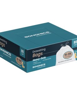 Heavy-Duty Garbage Bags with Drawstrings