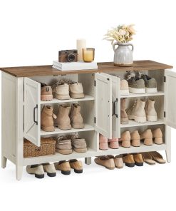 Liry Collection - 3-Tier Shoe Cabinet Farmhouse Style