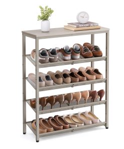 5-Tier Shoe Rack with Storage Shelves and Spacious Top