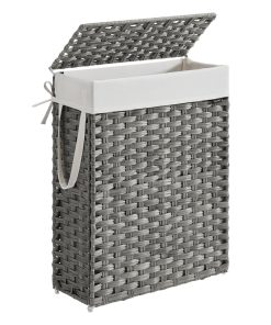 Slim Laundry Hamper with Lid and Handles