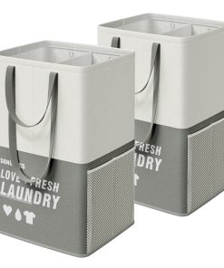 Laundry Basket with 2 Compartments