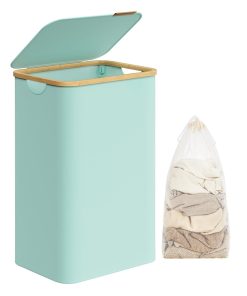 Laundry Hamper with Lid. Slim Laundry Basket