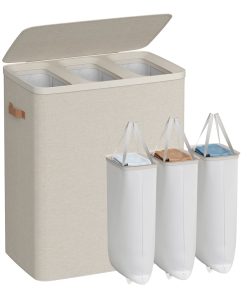 Large laundry hamper with lid and handles