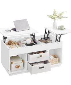 Lift-Top Coffee Table with 2 Drawers