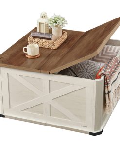 Liry Collection - Farmhouse Coffee Table with Storage
