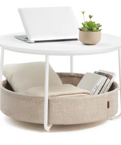 Lilea Collection - Coffee Table with Fabric Basket